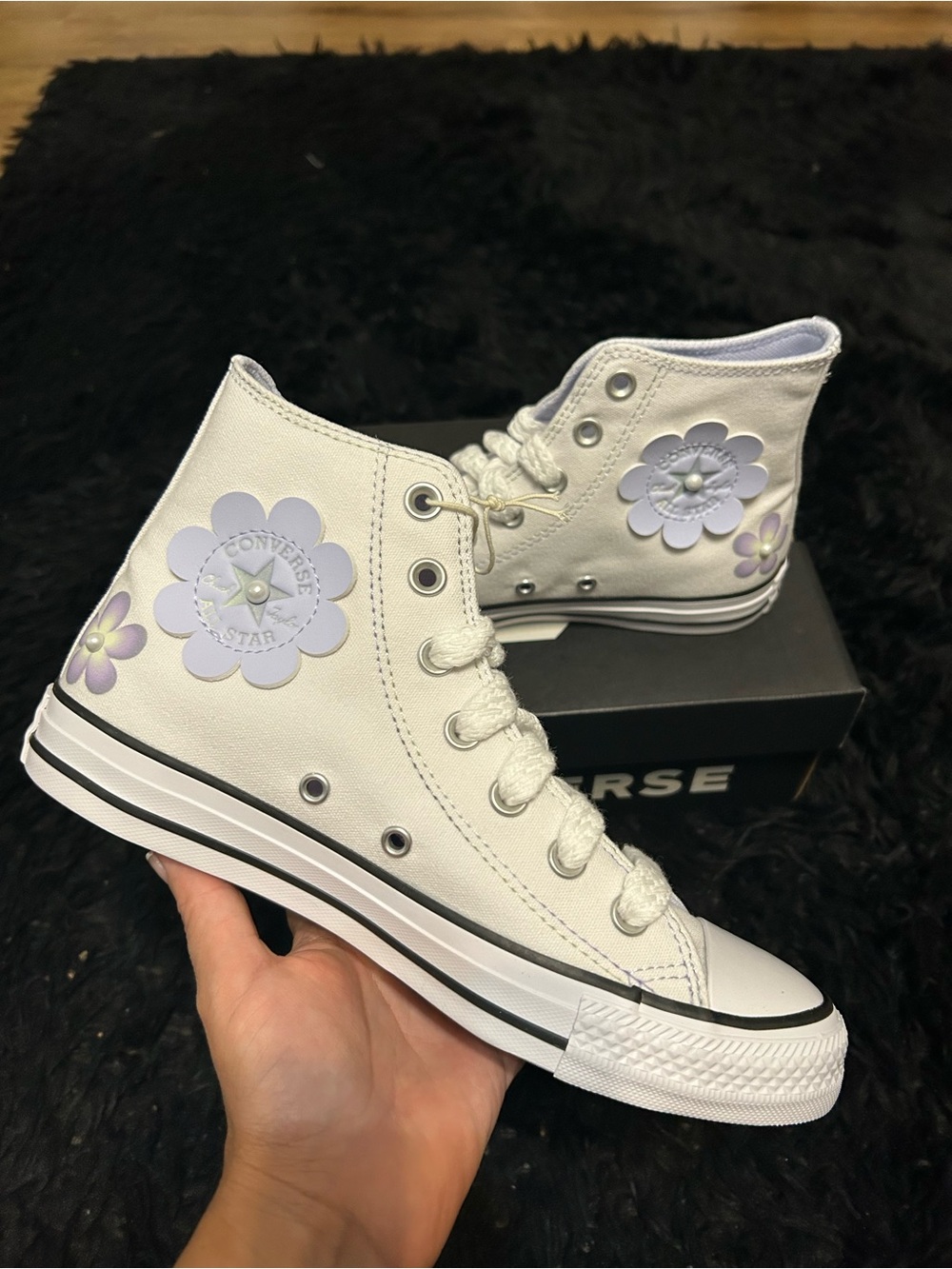 CONVERSE Ctas Hi top floral lace up shoes sneakers women’s 8 new in box